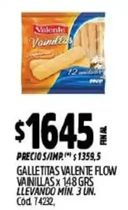 Supermercados Yaguar Valente galletitas flow vainillas oferta
