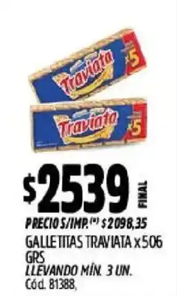 Supermercados Yaguar Traviata galletitas oferta