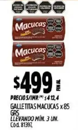 Supermercados Yaguar Macucas galletitas oferta