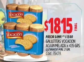 Supermercados Yaguar Vocación galletitas acaramelada oferta