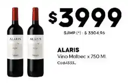 Diarco Alaris vino malbec oferta