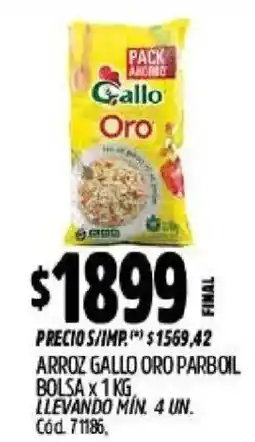 Supermercados Yaguar Gallo arroz oro parboil oferta