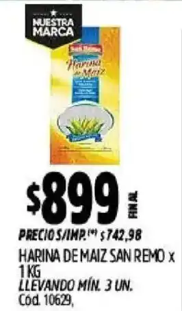 Supermercados Yaguar San Remo harina de maiz oferta