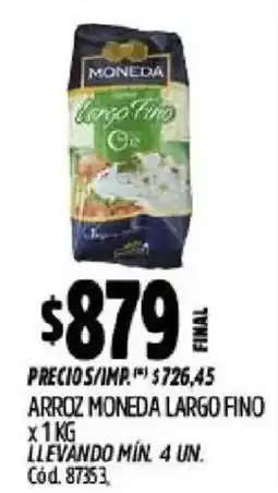 Supermercados Yaguar Moneda arroz largo fino oferta