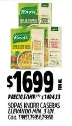 Supermercados Yaguar Knorr sopas caseras oferta