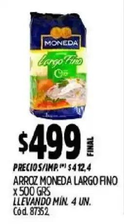 Supermercados Yaguar Moneda arroz largo fino oferta