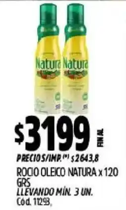Supermercados Yaguar Natura rocio oleico oferta