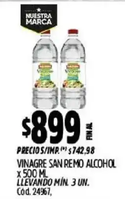 Supermercados Yaguar San Remo vinagre alcohol oferta