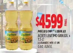 Supermercados Yaguar Legitimo aceite girasol oferta