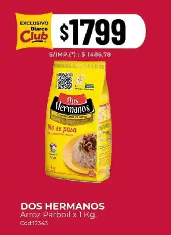 Diarco Dos hermanos arroz parboil oferta