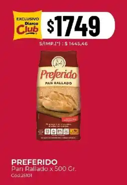 Diarco Preferido pan rallado oferta
