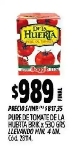 Supermercados Yaguar Deia huerta pure de tomate oferta