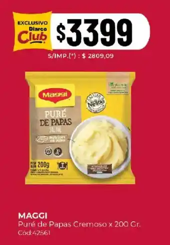 Diarco Maggi puré de papas cremoso oferta