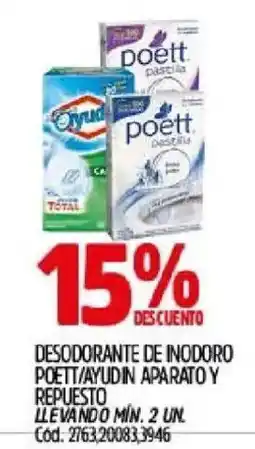 Supermercados Yaguar Poett desodorante de inodoro oferta