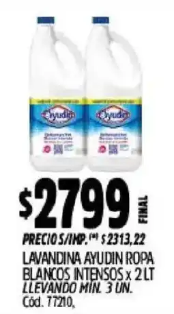 Supermercados Yaguar Ayudin lavandina blancos intensos oferta