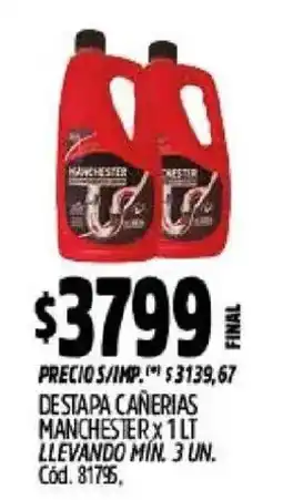 Supermercados Yaguar Manchester destapa cañerías oferta