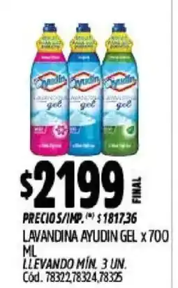 Supermercados Yaguar Ayudin gel oferta