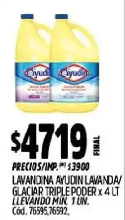 Supermercados Yaguar Ayudin lavandina lavanda oferta