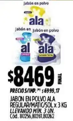 Supermercados Yaguar ala jabón en polvo oferta