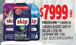 Supermercados Yaguar skip jabon liquido para diluir oferta