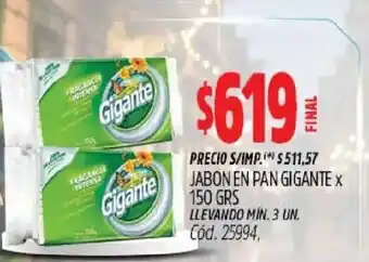 Supermercados Yaguar Gigante jabon en pan oferta