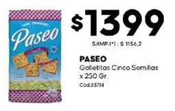 Diarco Paseo galletitas cinco semillas oferta