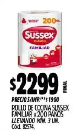 Supermercados Yaguar Sussex rollo de cocina familiar oferta