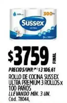 Supermercados Yaguar Sussex rollo de cocina ultra premium oferta