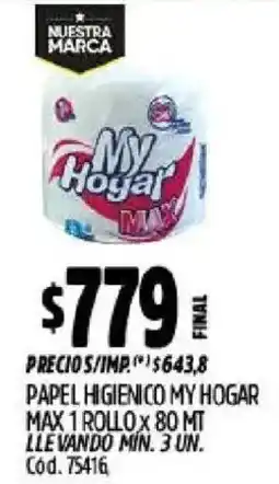 Supermercados Yaguar My hogar papel higienico oferta