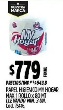 Supermercados Yaguar My hogar papel higienico oferta