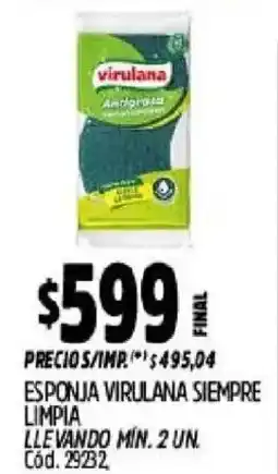 Supermercados Yaguar Virulana esponja siempre limpia oferta
