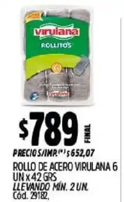 Supermercados Yaguar Virulana rollitos oferta