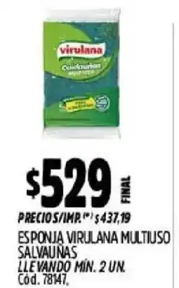 Supermercados Yaguar Virulana esponja multiuso salvaunas oferta