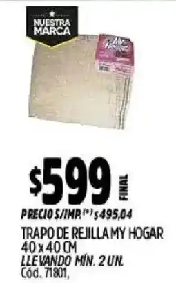 Supermercados Yaguar My hogar trapo de rejilla oferta