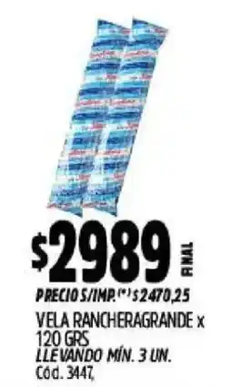 Supermercados Yaguar Vela ranchera grande oferta
