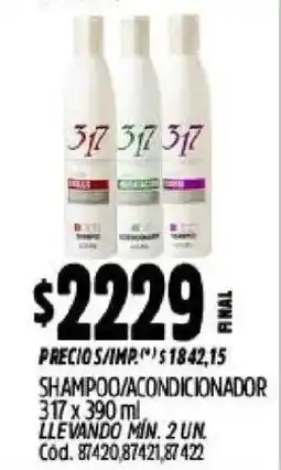 Supermercados Yaguar 317 shampoo acondicionador oferta