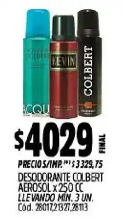 Supermercados Yaguar Colbert desodorante oferta