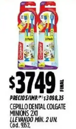 Supermercados Yaguar Colgate cepillo dental minions oferta