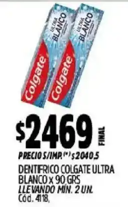 Supermercados Yaguar Colgate dentífrico ultra blanco oferta