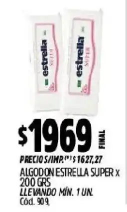 Supermercados Yaguar Estrella algodon super oferta