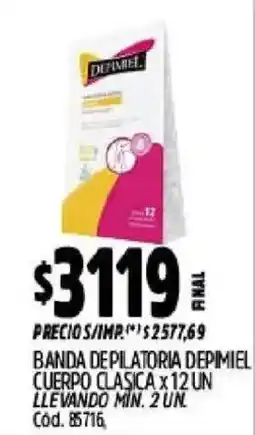 Supermercados Yaguar Depimiel banda depilatoria cuerpo clasica oferta