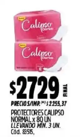 Supermercados Yaguar Calipso protectores normal oferta