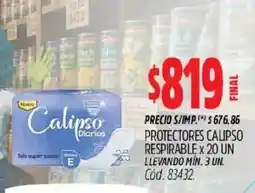 Supermercados Yaguar Calipso protectores diarios oferta