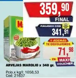 Maxiconsumo Marolio arvejas oferta