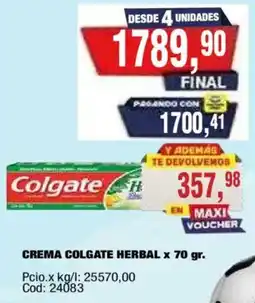 Maxiconsumo Colgate crema herbal oferta