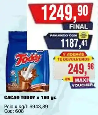 Maxiconsumo Toddy cacao oferta