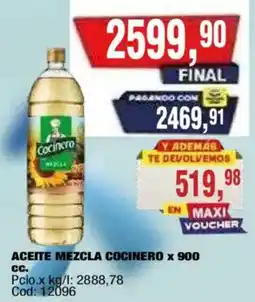 Maxiconsumo Cocinero aceite mezcla oferta