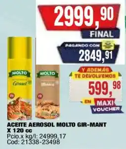 Maxiconsumo Molto aceite aerosol gir-mant oferta