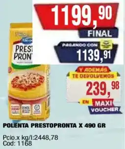 Maxiconsumo Prestopronta polenta oferta