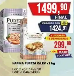 Maxiconsumo Pureza harina para pizzas caseras con levadura oferta